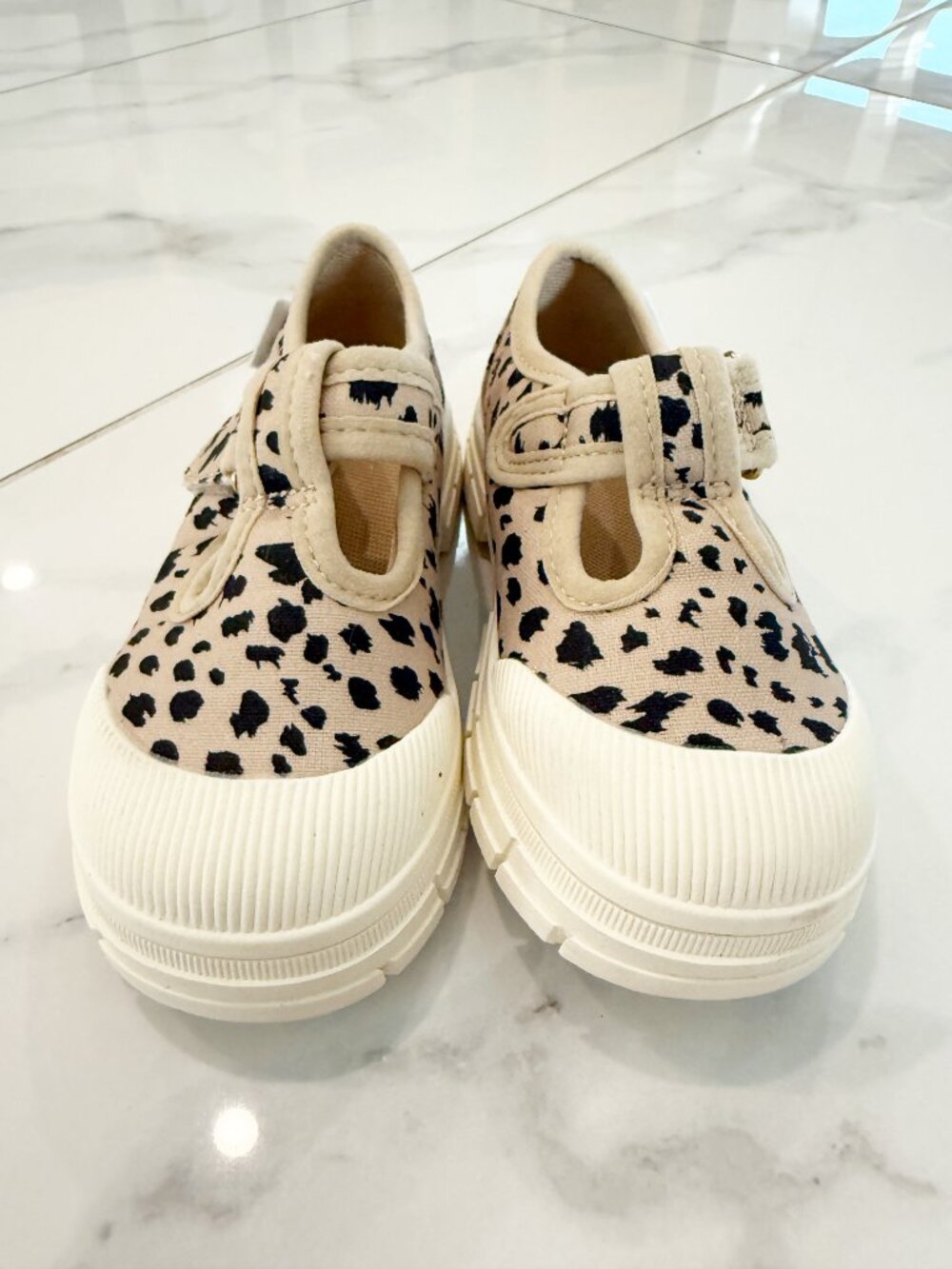 Wonder Nation Baby Girls 7 Mary Jane Chunky Strap Casual Shoes Animal Print - Picture 3 of 9